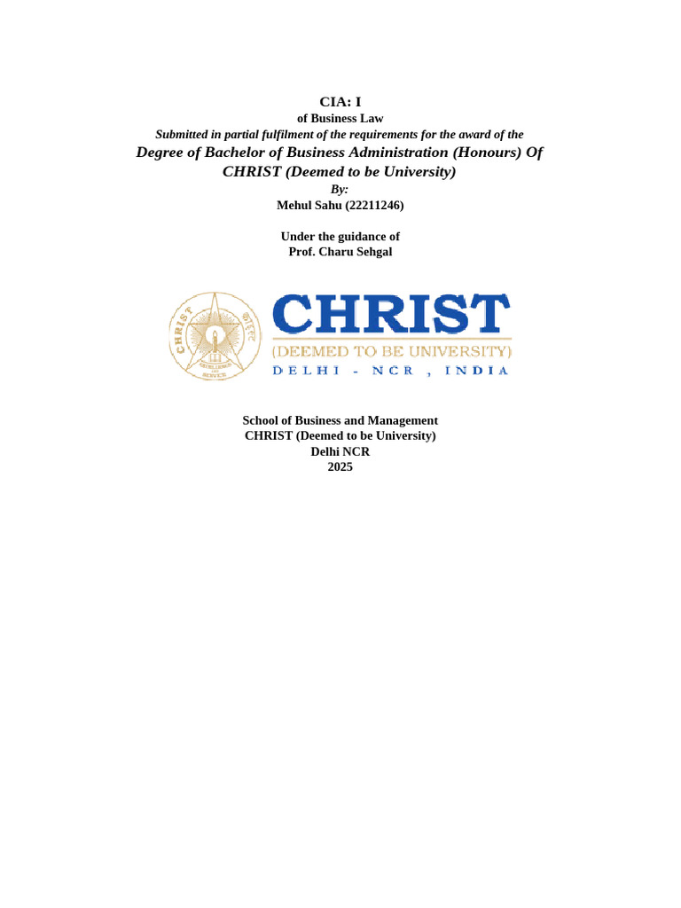 CIA Format | PDF