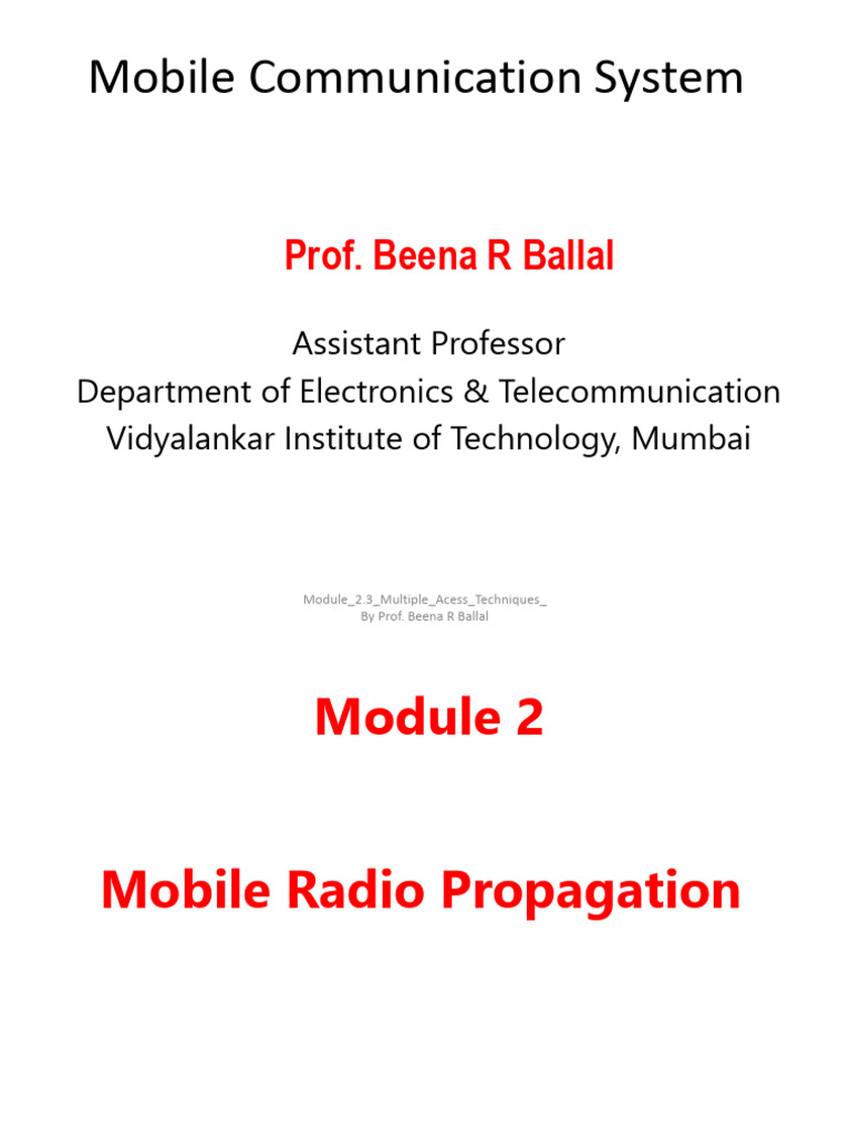 Mobile Multiple Access Techniques Overview | PDF | Channel Access ...