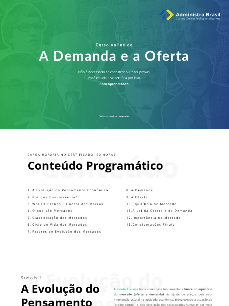 Curso Online: Demanda e Oferta Econômica | PDF | Demanda | Oferta e procura
