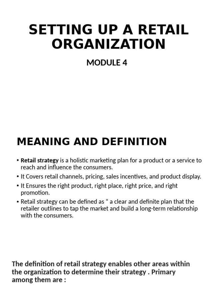 Retail Strategy Development Guide | PDF | Retail | Marketing