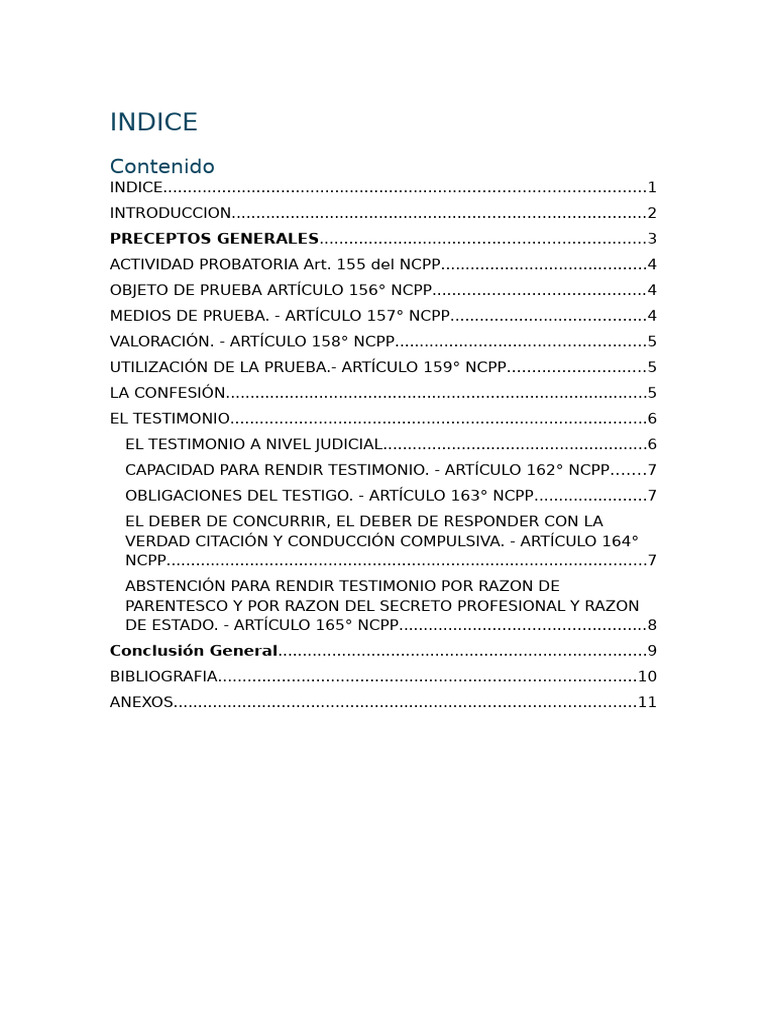Principios de Prueba en el NCPP | PDF | Testigo | Evidencia (ley)