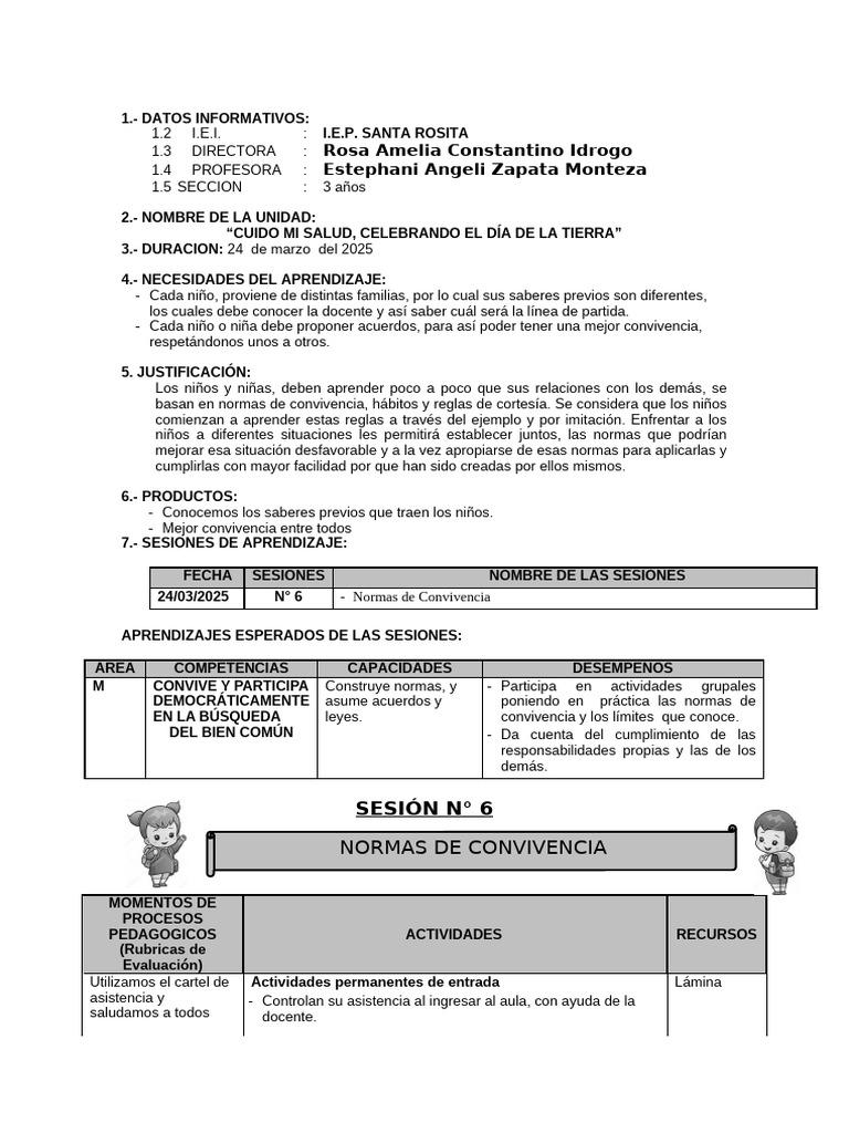 Normas de Convivencia en el Aula | PDF