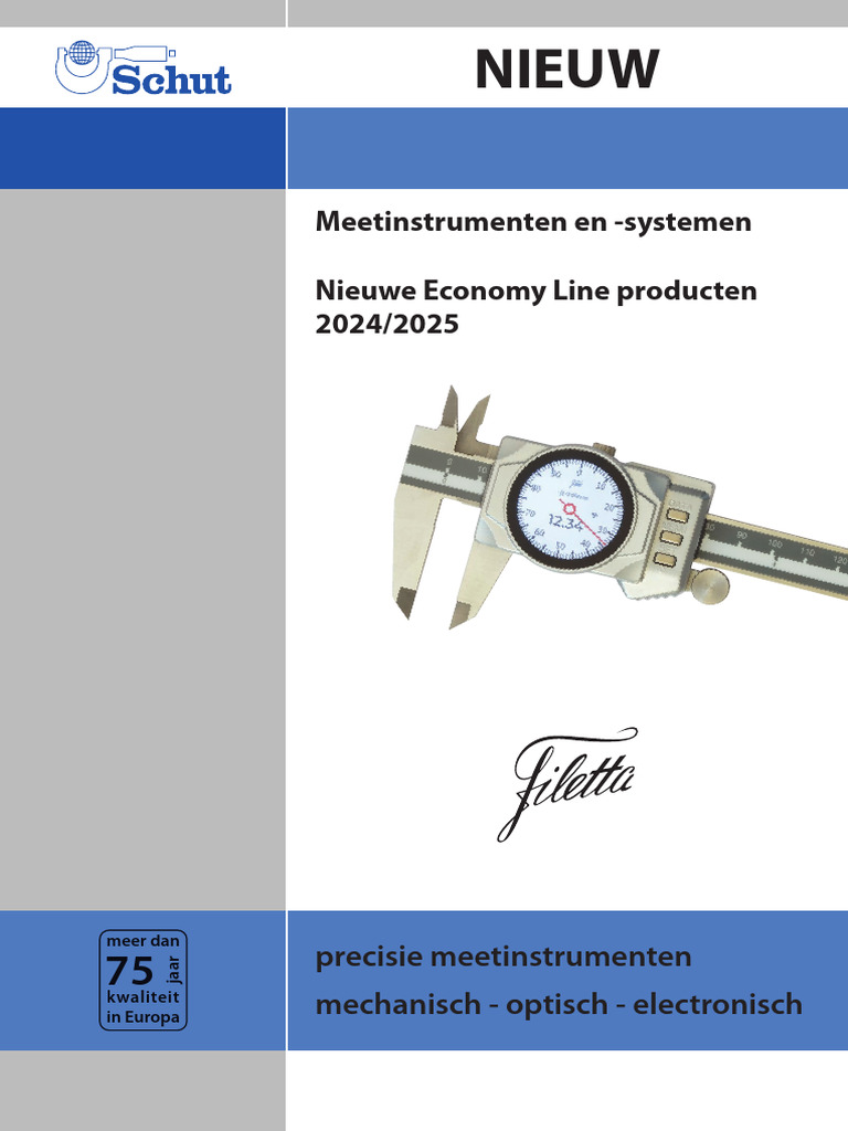 Schut Korte Catalogus Meetinstrumenten | PDF