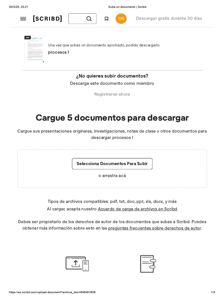 Sube y descarga documentos en Scribd | PDF | Scribd | Informática