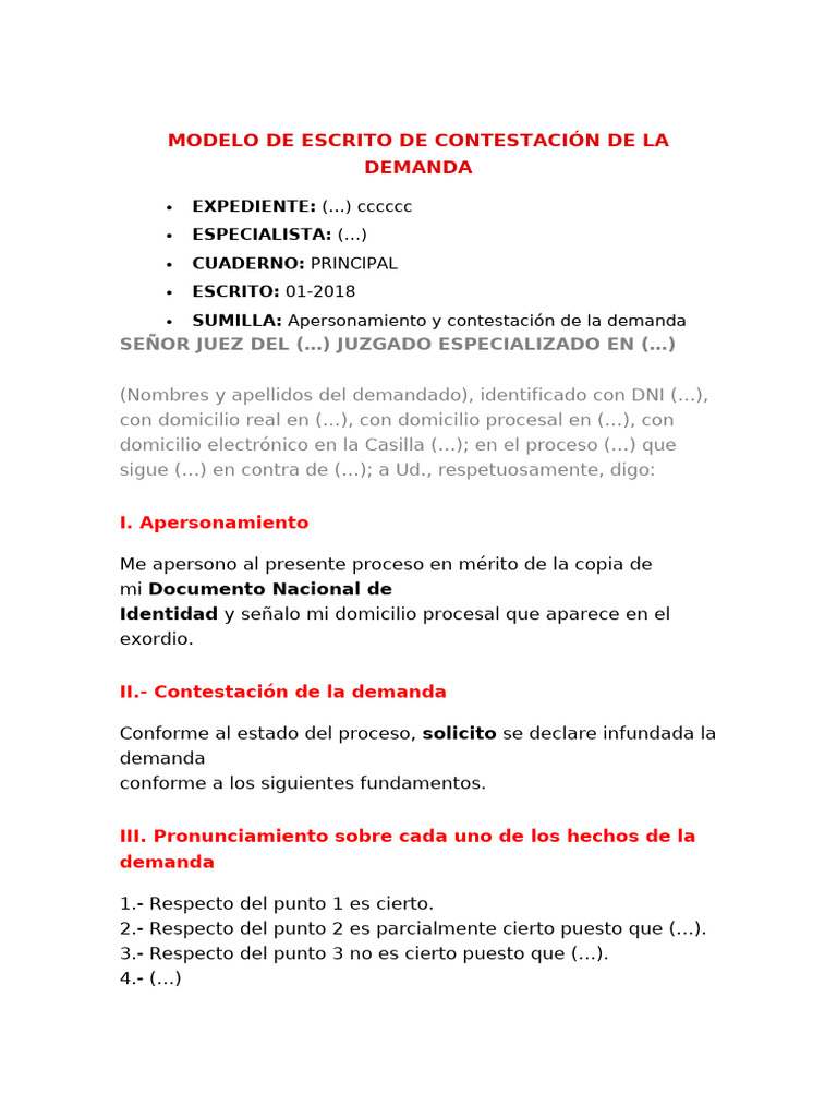 Contestación de Demanda y Queja Administrativa | PDF | Demanda judicial ...