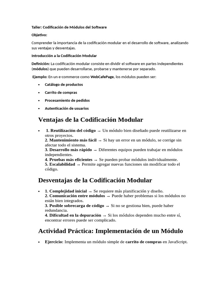 Taller Sobre Codificación de Módulos Del Software GA9-220501096-AA1 ...
