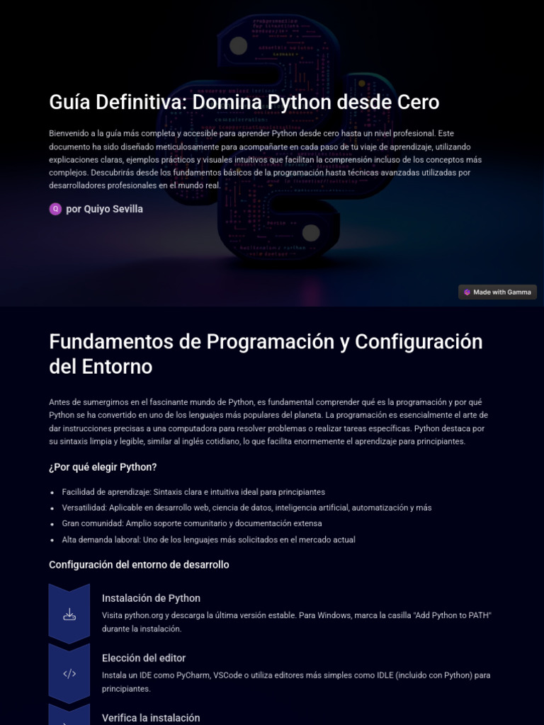 Guia Definitiva Domina Python Desde Cero | PDF | Python (lenguaje de ...