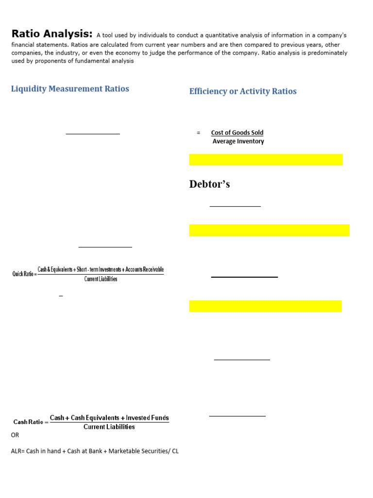 Essential Financial Ratios Explained | PDF | Equity (Finance) | Balance ...