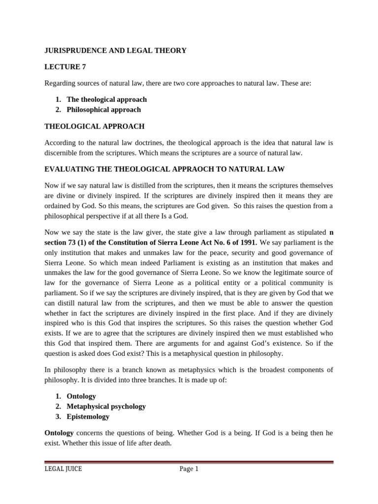 Jurisprudence and Legal Theory 7 | PDF | Rationalism | Natural Law