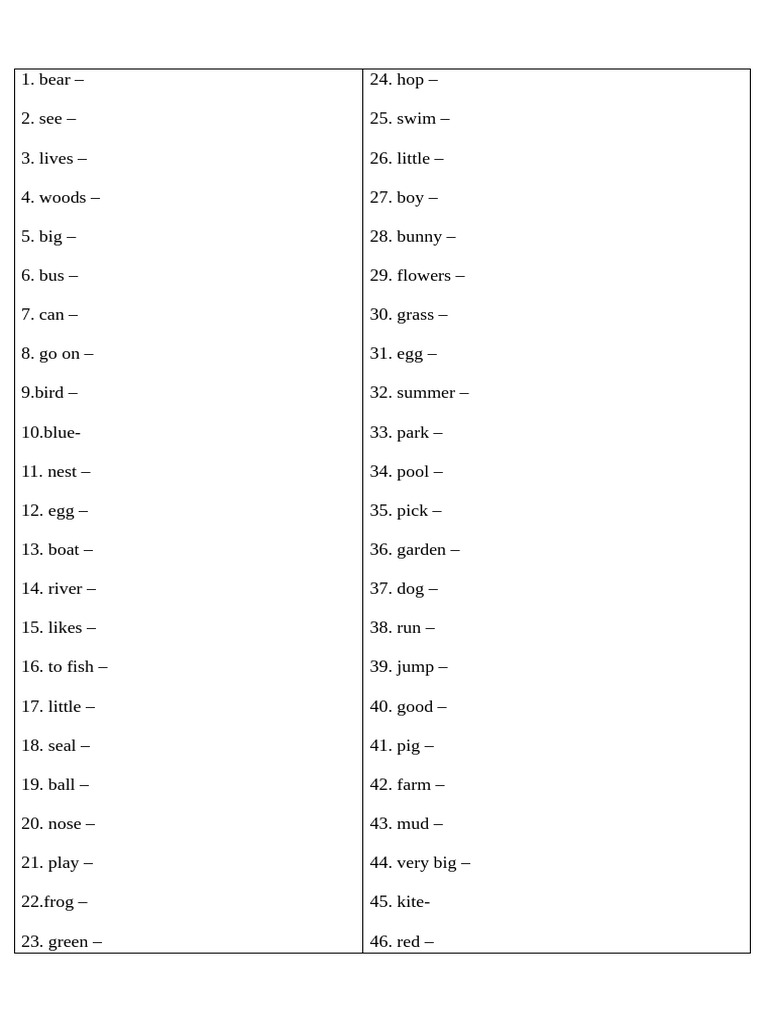 Fun Animal Words for Kids | PDF