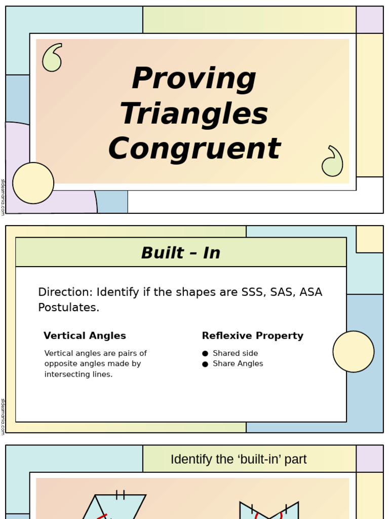 Triangle Congruence Proof Methods | PDF | Triangle | Geometric Shapes