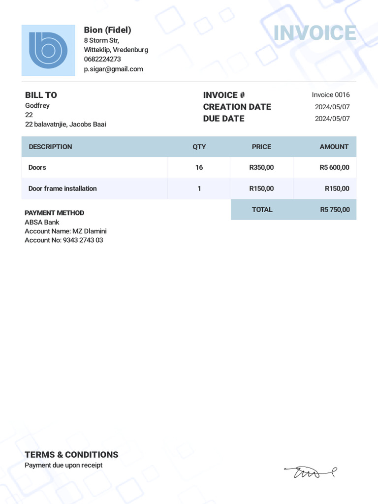 Invoice 0016_May7-050751PM | PDF
