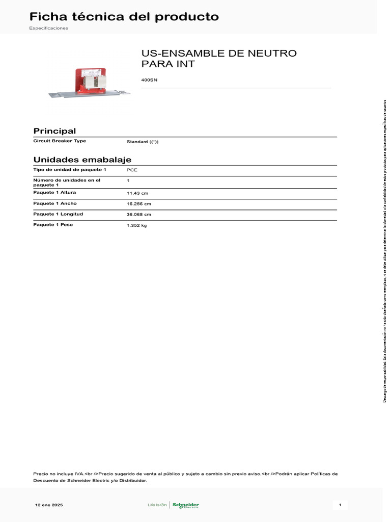 Schneider Electric_ProductA | PDF