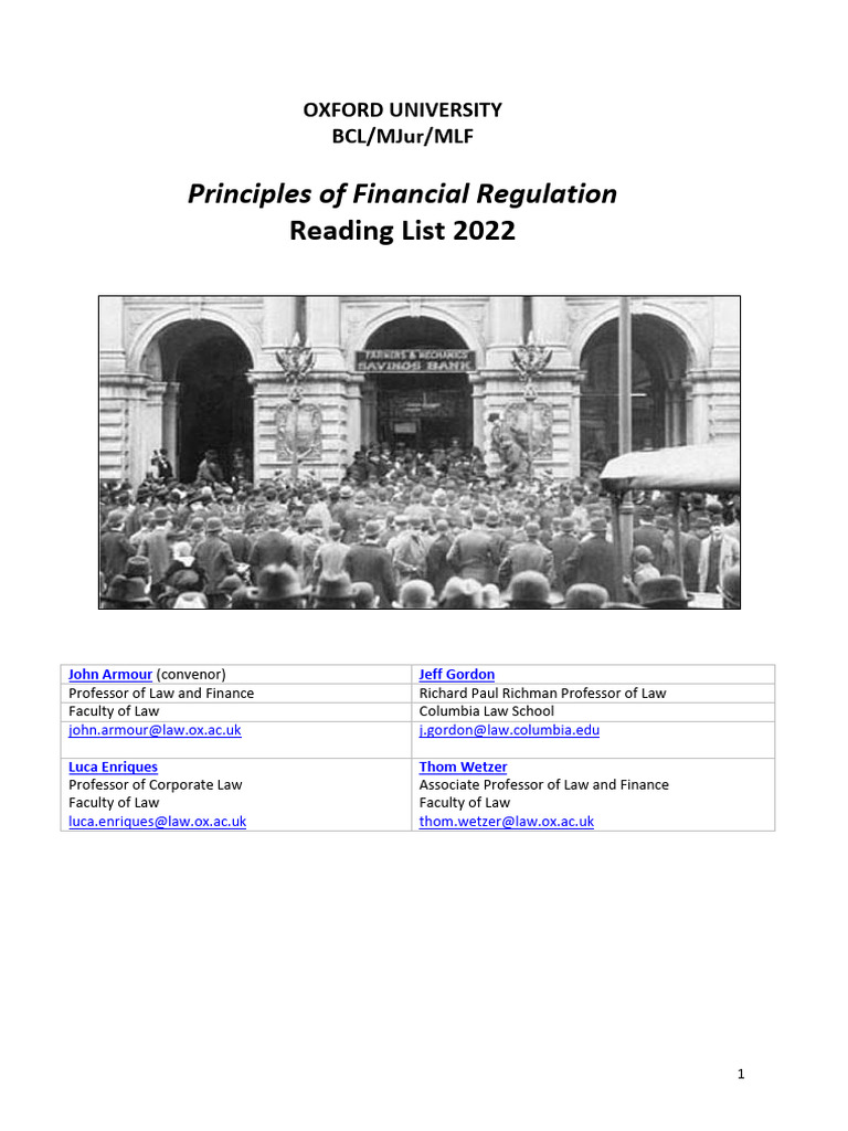 PFR Reading List 2022-HT-v1.0 | PDF | Market (Economics) | Cost–Benefit ...
