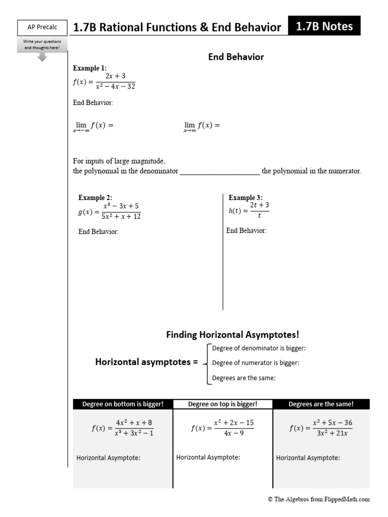 Appc 1.7b Packet | PDF | Asymptote | Polynomial