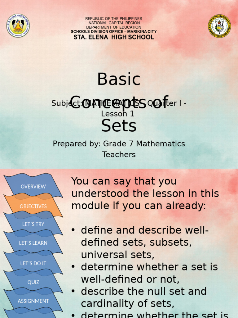 Understanding Basic Set Concepts | PDF | Set (Mathematics ...