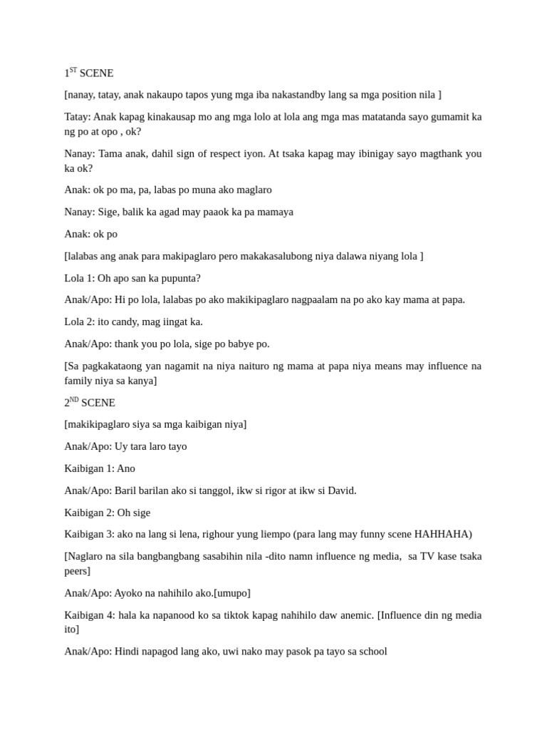 Sample Roleplay Scene | PDF
