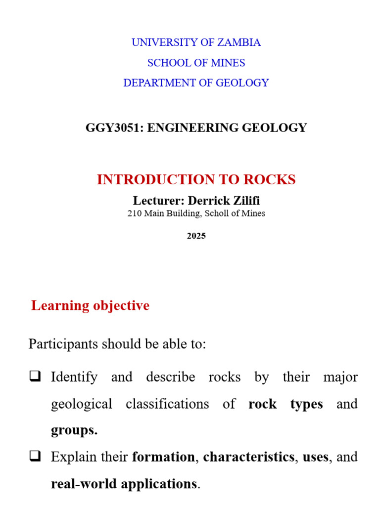 LECTURE_4_ROCKS_IGNEOUS SEDIMENTARY AND METAMOIRPHIC_2025 | PDF | Rock ...