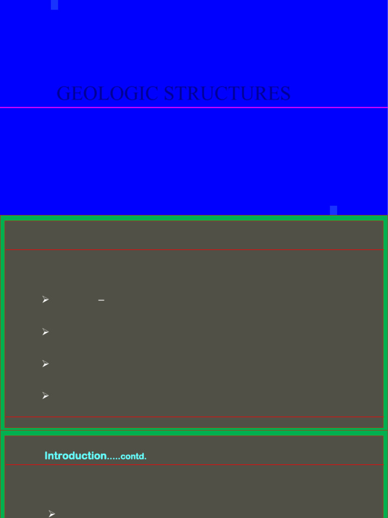 Geological Structures | PDF | Fault (Geology) | Rock (Geology)