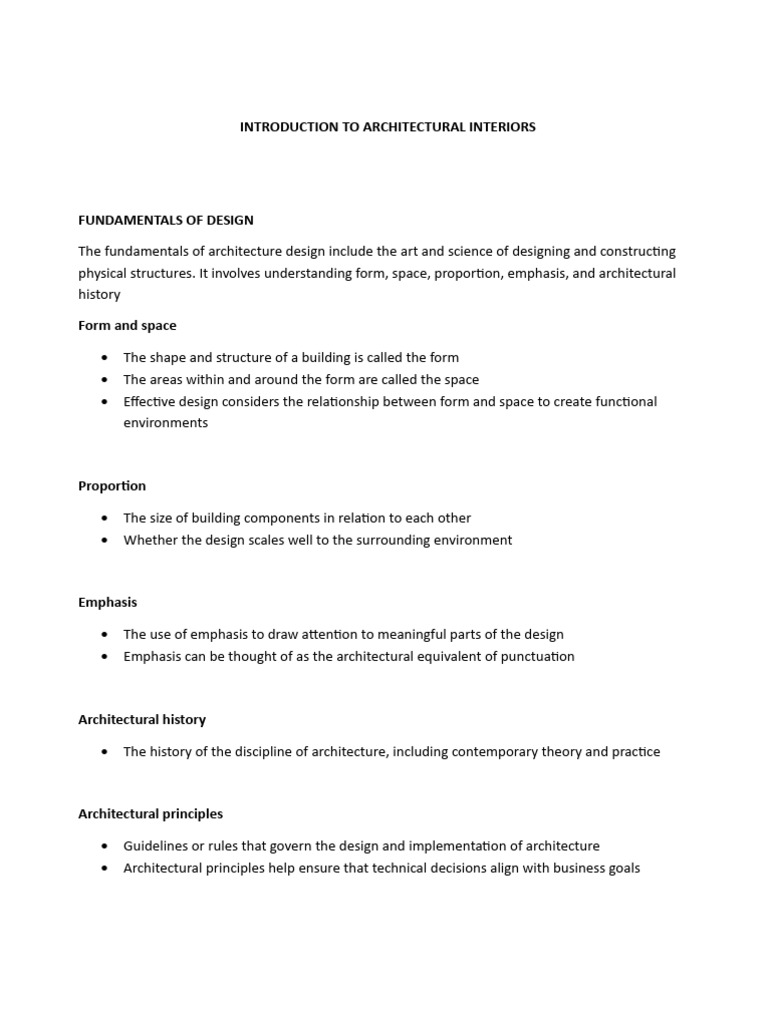 Architectural Interiors Design Principles | PDF | Symmetry