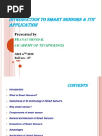 Introduction To Smart Sensors & Its' Application: Pranay Mondal (Academy of Technology)