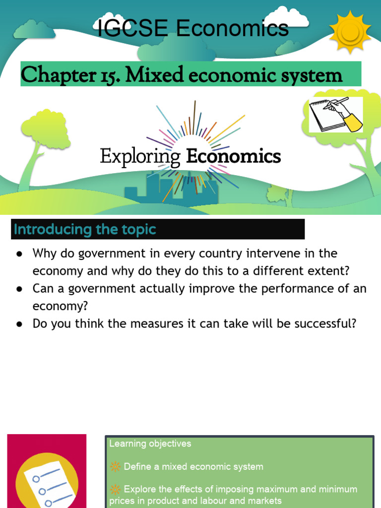Mixed Economic System 1 | PDF | Market (Economics) | Taxes
