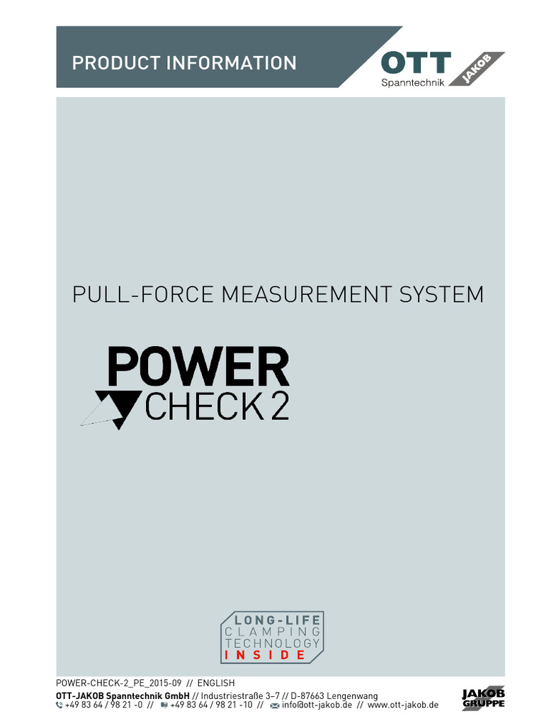 Power-Check 2: Pull-Force System Guide | PDF | Usb | Manufactured Goods