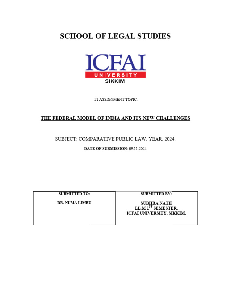 India's Federal Model: Challenges Ahead | PDF | Federalism | Constitution