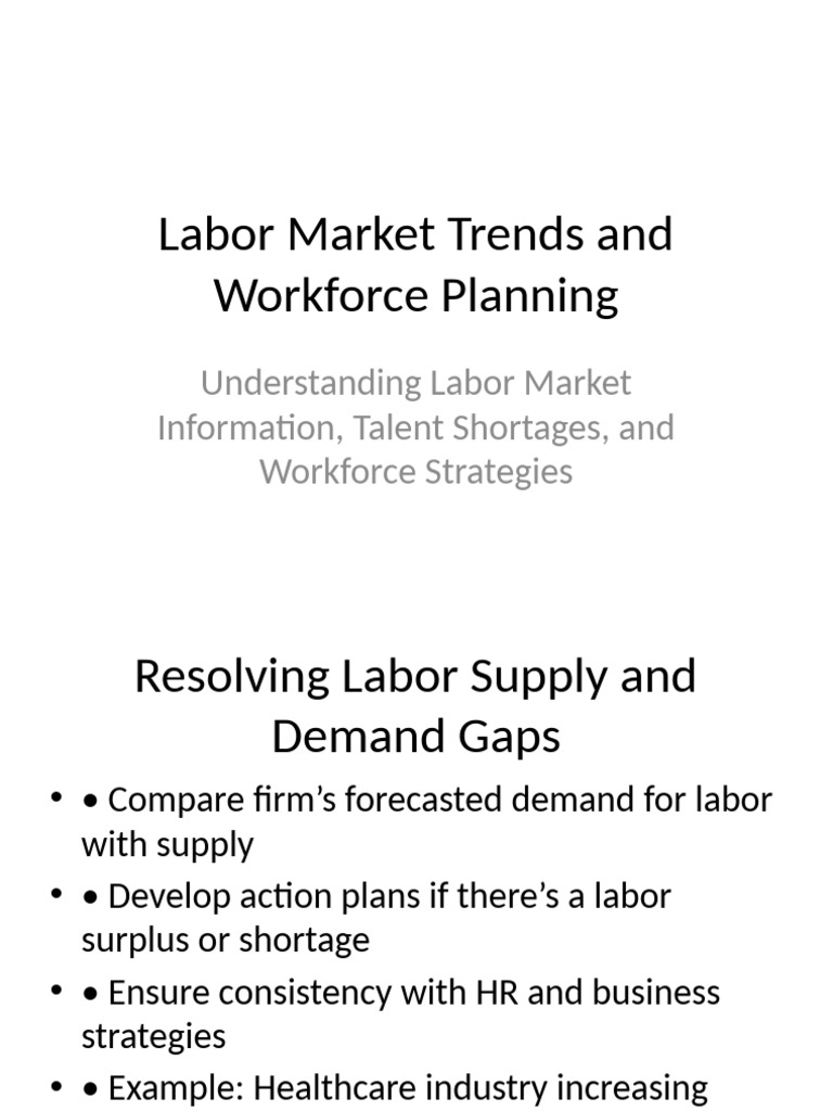 Labor Market and Workforce Planning | PDF
