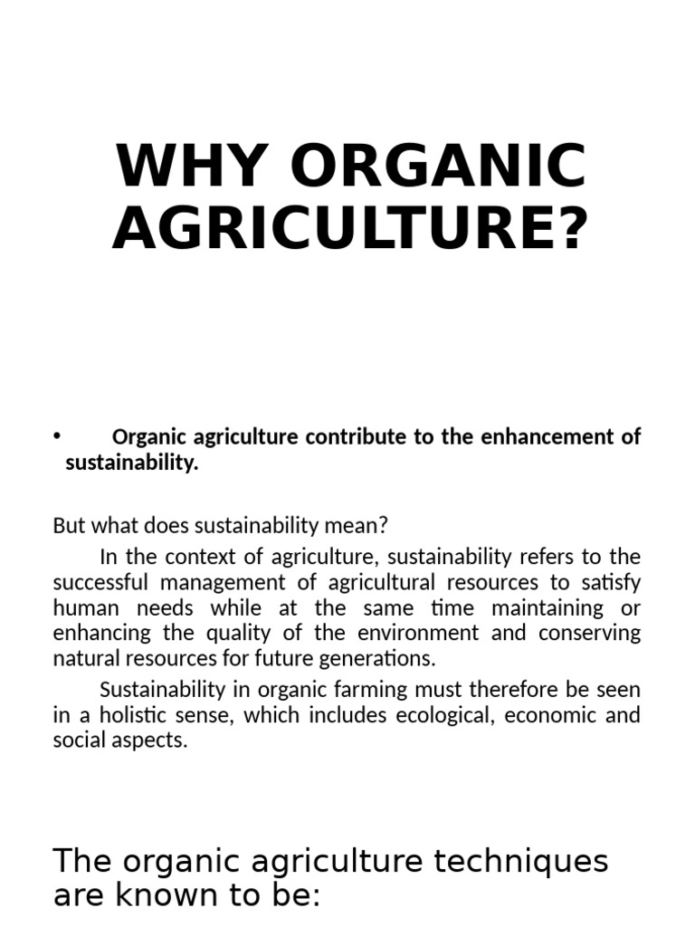 Benefits of Organic Agriculture | PDF | Agriculture | Organic Farming