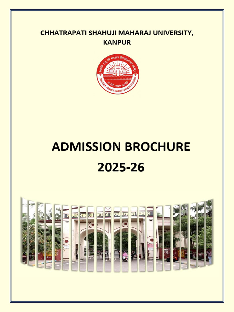 CSJMU Admission Brochure 2025-26 | PDF | University And College ...