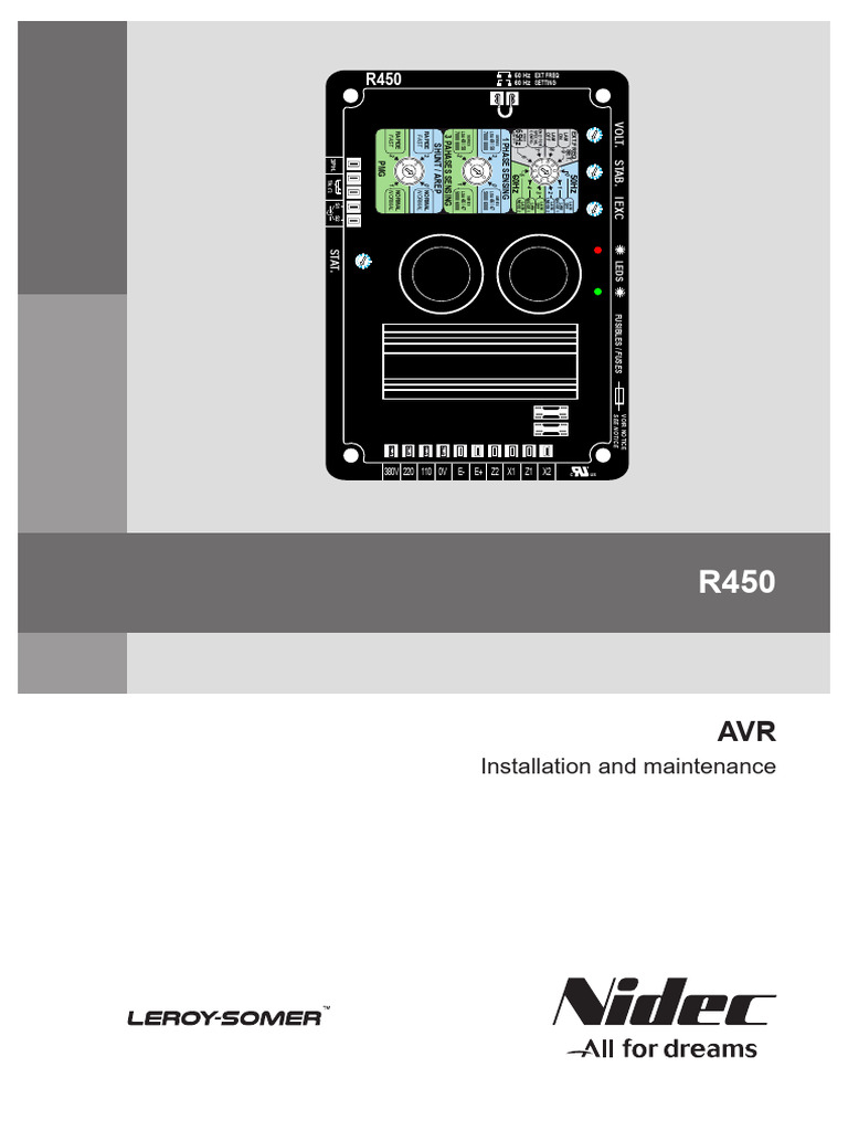 R450 AVR Installation & Maintenance Guide | PDF | Power Engineering ...