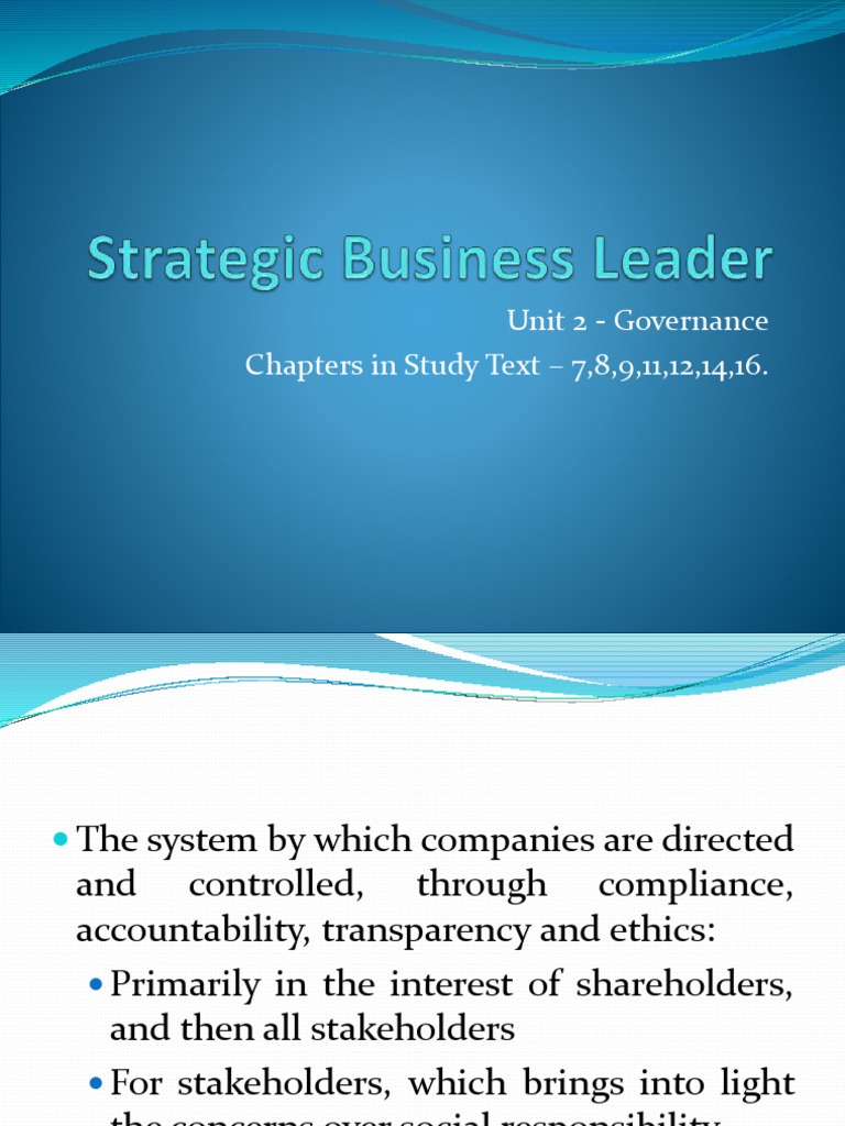 Corporate Governance Principles Explained | PDF | Board Of Directors ...