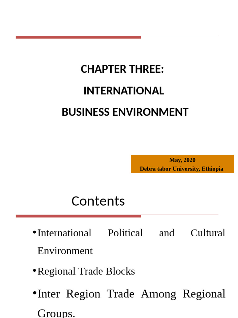 International Business Environment Analysis | PDF | World Trade ...