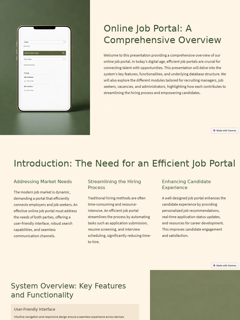 Online Job Portal Overview and Features | PDF | Recruitment | Usability