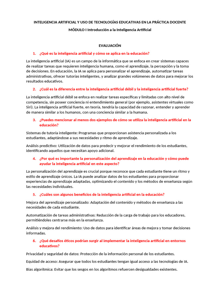 IA en Educación: Beneficios y Desafíos | PDF | Inteligencia artificial ...