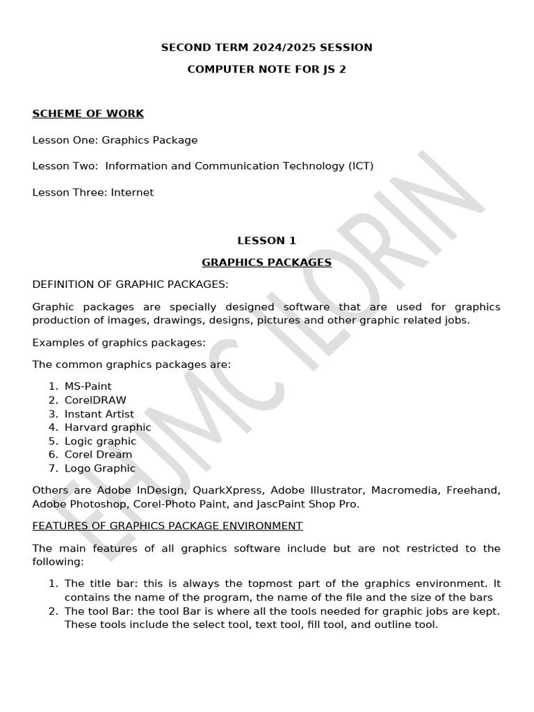 Computer JS2 Second Term 2024 2025 | PDF | World Wide Web | Internet & Web
