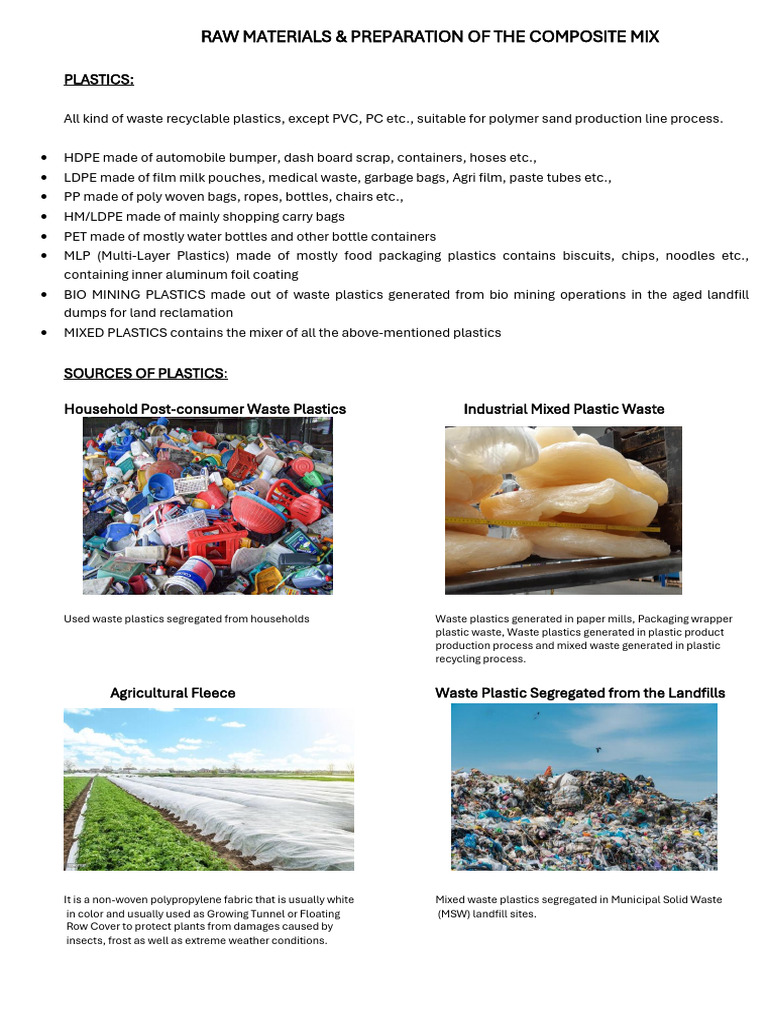 Composite Mix Preparation for Plastics | PDF | Polyethylene | Plastic