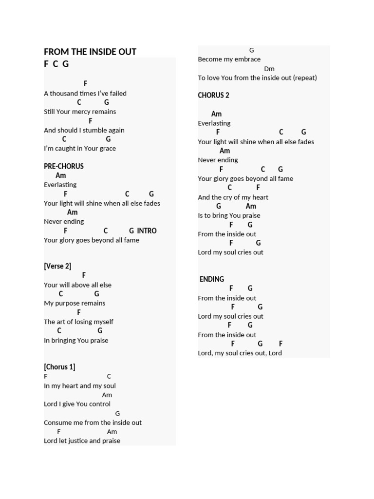 From The Inside Out | PDF