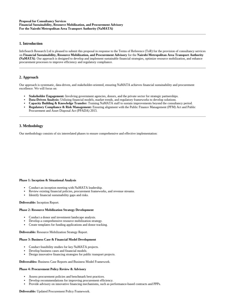 Proposal For Consultancy Services | PDF | Capacity Building | Consultant