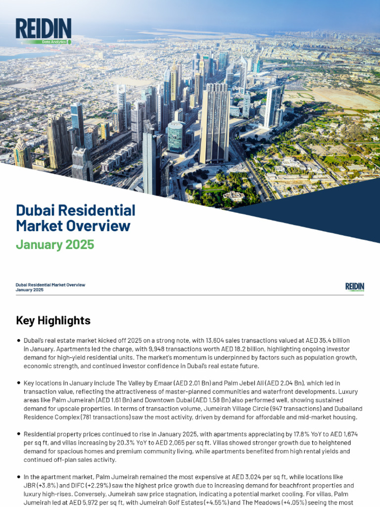 Dubai Residential Market Overview January 2025 1740391809 | PDF