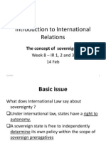 Introduction To International Relations: The Concept of Sovereignty