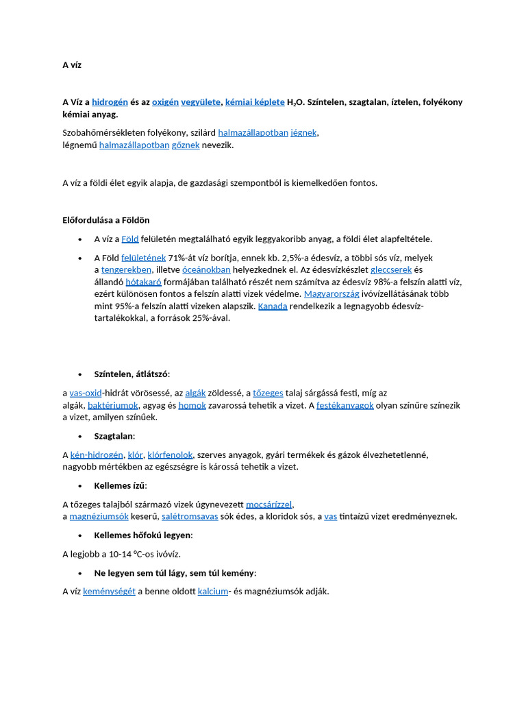 A Víz | PDF