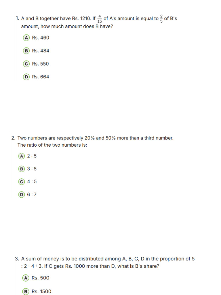 Ratio Practice | PDF