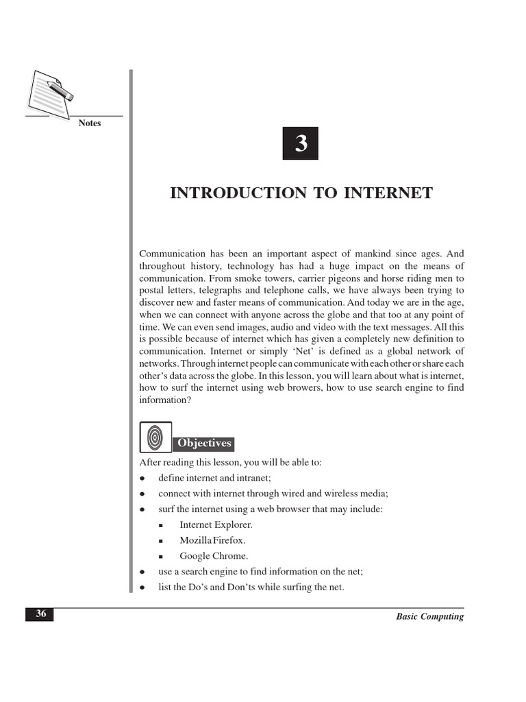 Introduction to Internet Basics | PDF | World Wide Web | Internet & Web