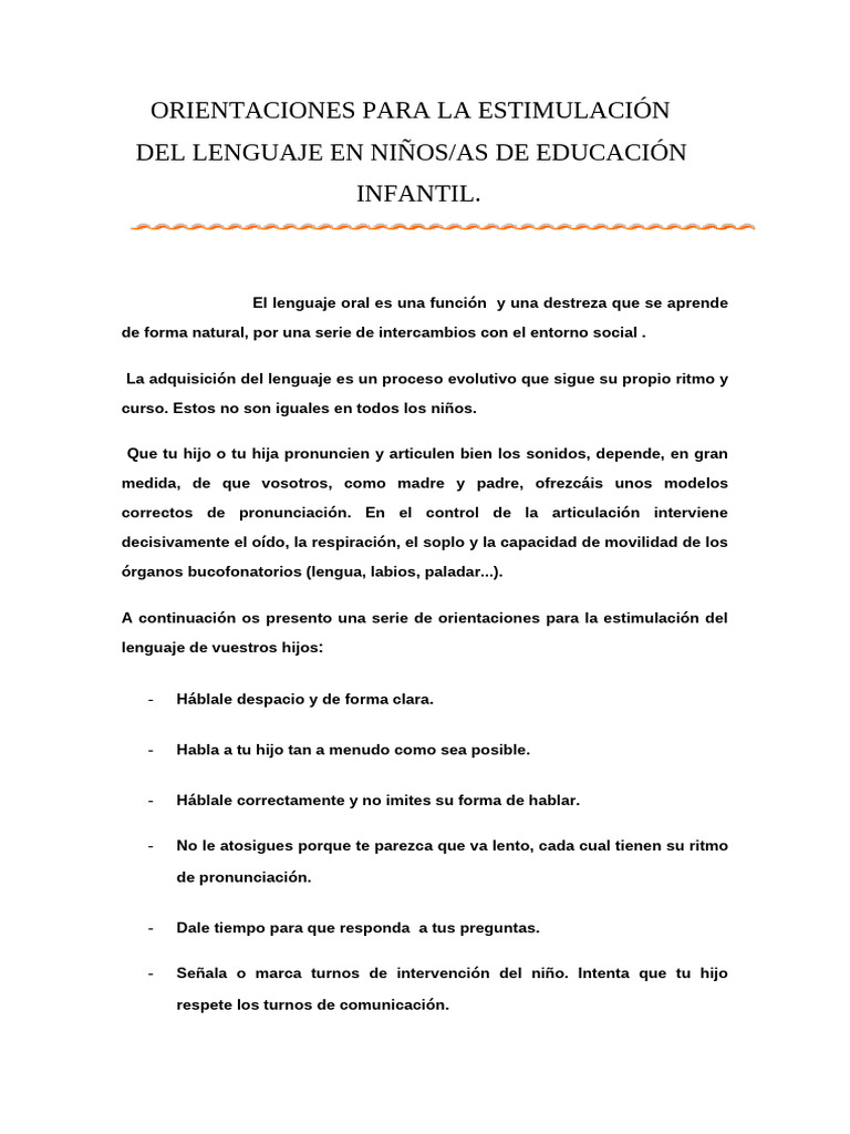 Estimulación del lenguaje en niños de 5-6 años | PDF | Aquisición de idioma