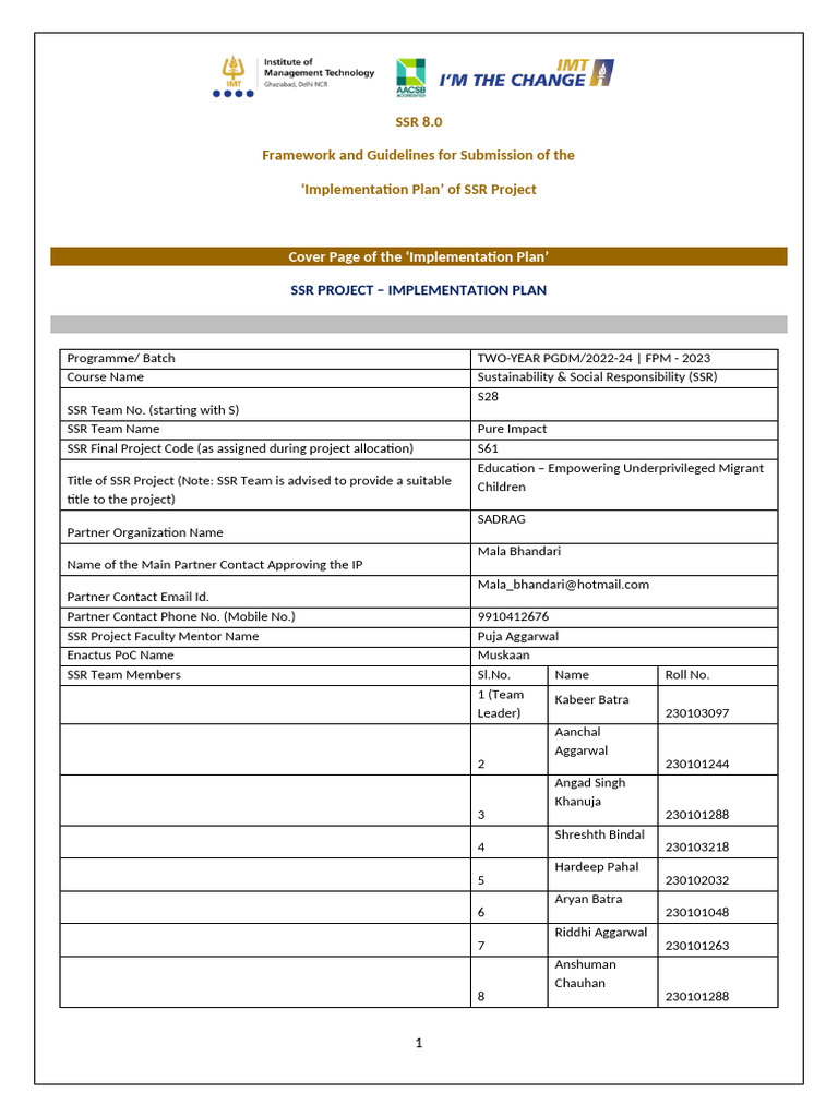 SSR Project: Empowering Migrant Children | PDF | Literacy | Empathy