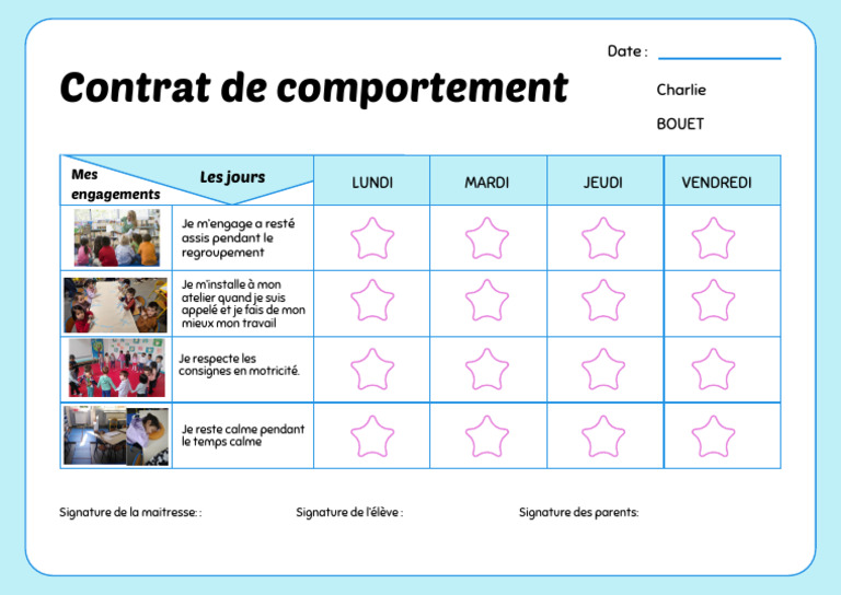 Contrat de comportement élève PDF — free download
