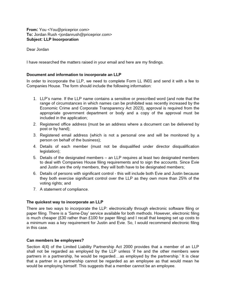 LLP Incorporation Guide and Compliance | PDF | Limited Liability ...