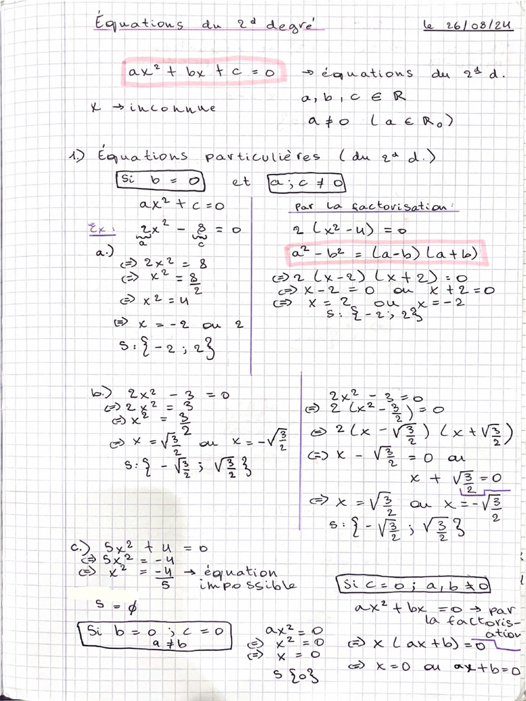 Math Algèbre Partie 1 | PDF